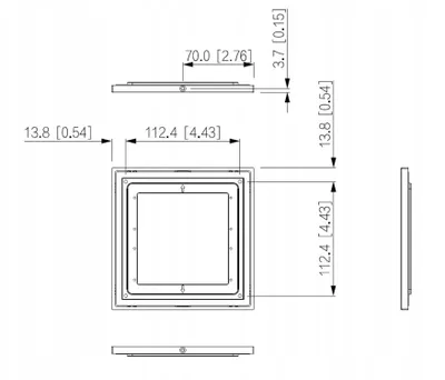 Panel montimi për interfon Dahua VTM78, alumini, i zi - 5