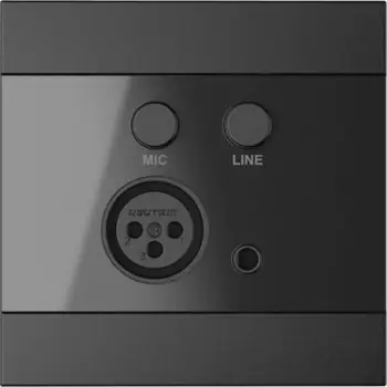 Panel muri audio Audac WP205 ARES5A, hyrje mikrofon dhe line, 80 x 80 mm, i bardhë