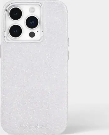 Mbulesë telefoni Case Mate Shimmer Iridescent, MagSafe, për iPhone 15 Pro 6.1", e bardhë