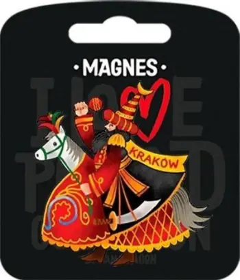 Magnet frigorifer ILP I Love Poland Kraków, suvenir dekorativ, shumëngjyrësh