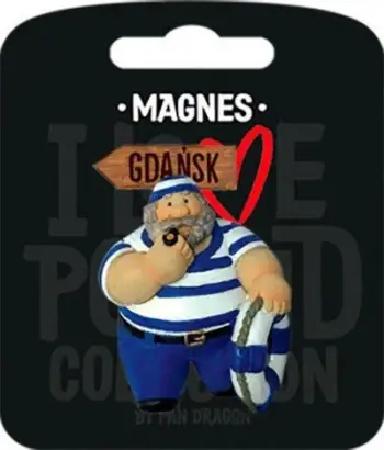 Magnet frigoriferi I Love Poland Gdańsk, shumëngjyrësh