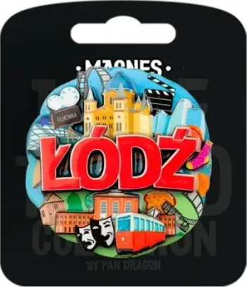 Magnet frigoriferi I Love Poland Lodz ILP MAG C LOD 01, suvenir dekorativ, shumëngjyrësh