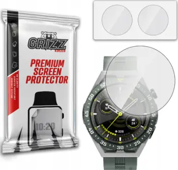 Xham hibrid mbrojtës GrizzGlass për Huawei Watch GT 3 SE 46mm, set 2 copë, transparencë e lartë