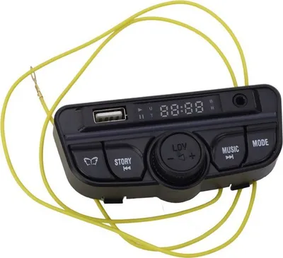 Panel muzikor për makinë Lean DK-CA002, 12V, i zi - 1