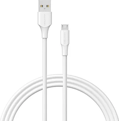 Kabllo USB në Micro USB Vention, 1.5m, 2A, e bardhë - 1
