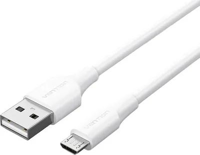 Kabllo USB në Micro USB Vention, 1.5m, 2A, e bardhë - 3