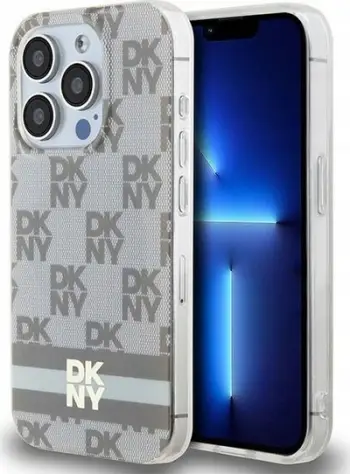 Mbulesë telefoni DKNY DKHMP15XHCPTSE për iPhone 15 Pro Max 6.7", hardcase TPU PC, MagSafe, beige