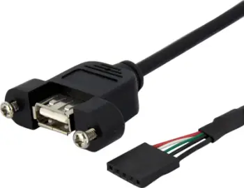 Kabllo USB StarTech.com, USB A në Header motherboard, 30cm, e zezë