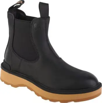 Çizme femrash Sorel Hi-Line Chelsea W, lëkurë natyrale, Waterproof, të zeza