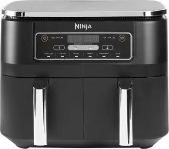 fritezë me ajër të nxehtë, Ninja, AF300EU, 7.6L (2x3.8L), 2470W, 6 programe, 2 zona të pavarura, e zezë