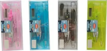 Set gjeometrik Beniamin Mathematics Set, 9 pjesë, ngjyra të përziera