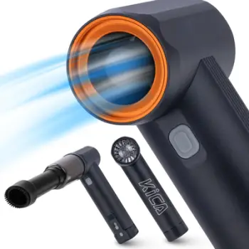 Fryrës elektrik pa kabllo KiCA Jetfan MAX, Turbo, ekran LED, gri