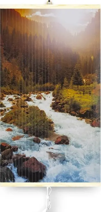 Panel ngrohës infra i rrezeve IR, 430W, montim në mur, motiv river