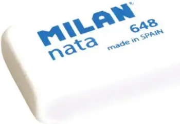 Set goma Milan 648N, 48 copë, ngjyrë e bardhë