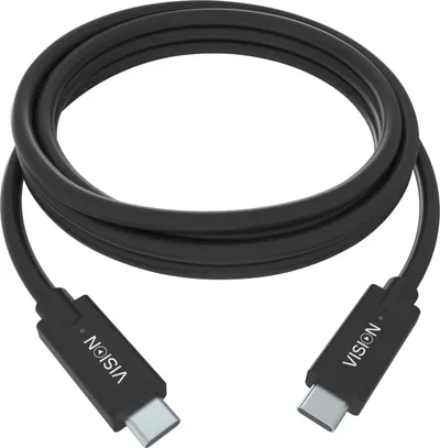 Kabllo USB C Vision Professional, USB C në USB C, i zi - 1