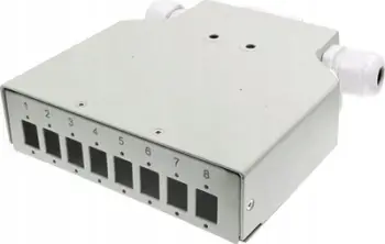 Panel optik ALANTEC DIN Rail, 8xSC simplex 8xLC duplex, gri