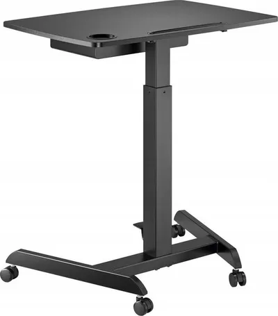 Tavolinë pune Maclean MC-903B, workstation me rregullim lartësie, e zezë - 3