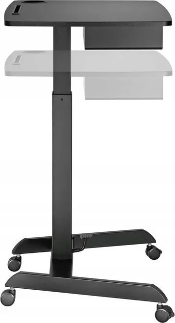 Tavolinë pune Maclean MC-903B, workstation me rregullim lartësie, e zezë - 4