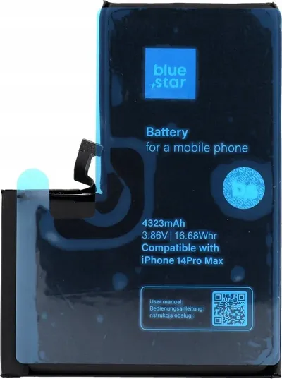 Bateri për telefon Blue Star iPhone 14 Pro Max, 4323 mAh, seri HQ - 1