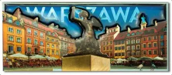 Magnet dekorativ Nuance I Love Poland Warsaw, suvenir, shumëngjyrësh
