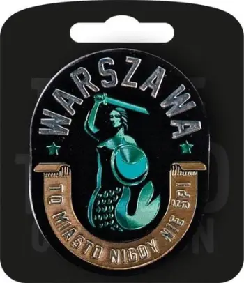 Magnet frigoriferi ILP I Love Poland Warsaw, suvenir dekorativ, shumëngjyrësh