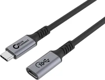 Kabllo zgjatuese USB C Microconnect USB3.2CC1.5EX, 20Gbps, 100W, 1.5m, e zezë