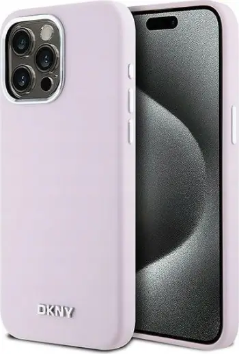 Mbulesë telefoni DKNY Liquid Silicone Small Metal Logo MagSafe për iPhone 14 Pro Max, silikon, e zezë