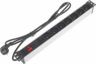 Panel prizash për rack Power Strip PD-7/RACK, 7 dalje, 16A 3680W, i zi - 1