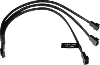 Kabllo Y-Splitter Alphacool 18680, 4-Pin në 3x 4-Pin PWM, 30cm, i zi