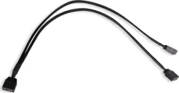 Kabllo Y-Splitter Alphacool 18705, ARGB 3-Pin në 2x 3-Pin, 30cm, e zezë