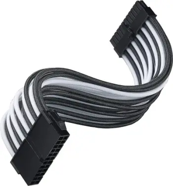 Kabllo zgjatues furnizimi SilverStone PP07E, ATX 24 pin, 30cm, e zezë