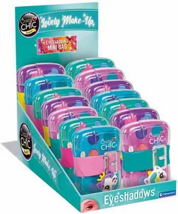Set grimi Crazy Chic Mini Eyeshadow Bag, 8 nuanca, modele të përziera