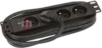 Panel shpërndarës Triton 10", 4x prizë, 16A, i zi