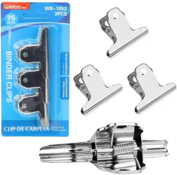 Klipse metalike zyre LEANToys, 75mm, set 3 copë, metalike
