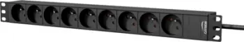 Panel rryme Caymon PSR109F/B, 19", 9x Type E, kabllo 2.5 m, i zi
