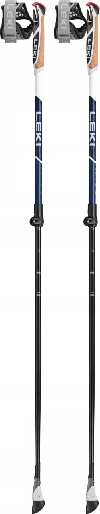 Shkop nordik ecjeje Leki Smart Supreme, 100 130cm, alumini, ngjyrë e zezë
