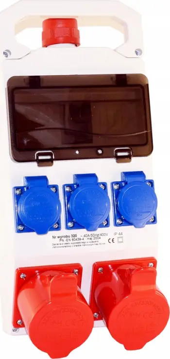 Panel shpërndarës ndërtimi Brennenstuhl 8M, 2x32A, IP44, portokalli