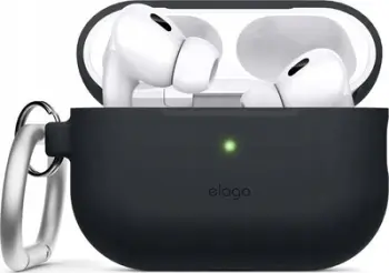 Kuti mbrojtëse Elago AirPods Pro 2 Hang Silicone Case, me karabinë, e zezë