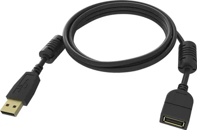 Kabllo zgjatëse USB Vision TC-2MUSBEXT-BL, 2 m, USB 2.0 A, e zezë - 1