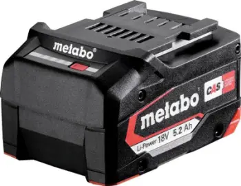 Bateri veglash Metabo Li-Power 625028000, 18V, 5.2Ah, e zezë