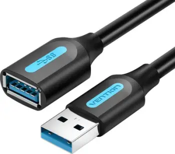 Kabllo zgjatues USB Vention USB 3.0, 1m, PVC, i zi