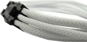Kabllo zgjeruese PCI-E 6-pin White Braided, 30cm, e bardhë