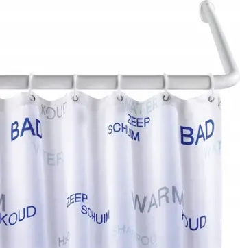 Shkop perde dushi Wenko Shower Rod 192161, 80 cm, alumin, i bardhë