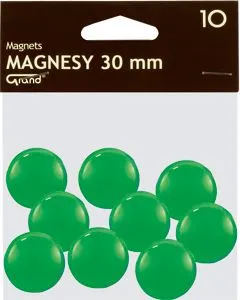 Magnet Grand, 30mm, 10 copë, të gjelbra - 1