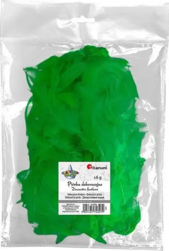 Pupla dekorative Feather Rod Down, 16 g, jeshile