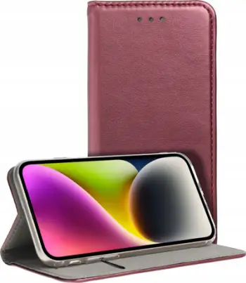 Kabullë telefoni Smart Magneto për Huawei Nova 12i, funksion portofoli, mbyllje magnetike, burgundy