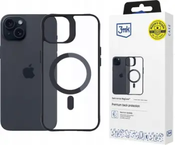 Kllëf telefoni 3mk Satin Armor MagCase për iPhone 15, MagSafe, transparent