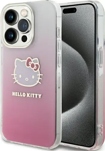Mbulesë telefoni Hello Kitty HKHCP14LHDGKEP, për iPhone 14 Pro 6.1", gradient rozë, hardcase