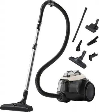 Fshesë me korrent Electrolux Clean 600 EL61H4SW, pa qese, filtër HEPA, gri e bardhë
