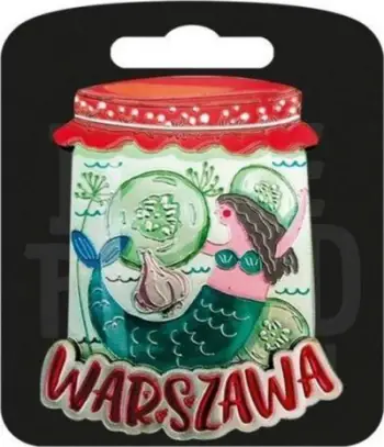 Magnet suvenir I Love Poland Warsaw ILP MAG a WAR 27, për frigorifer, shumëngjyrësh